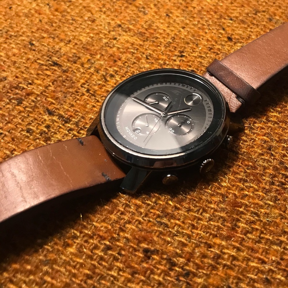 Movado Bold chronograph Leather Band Men’s